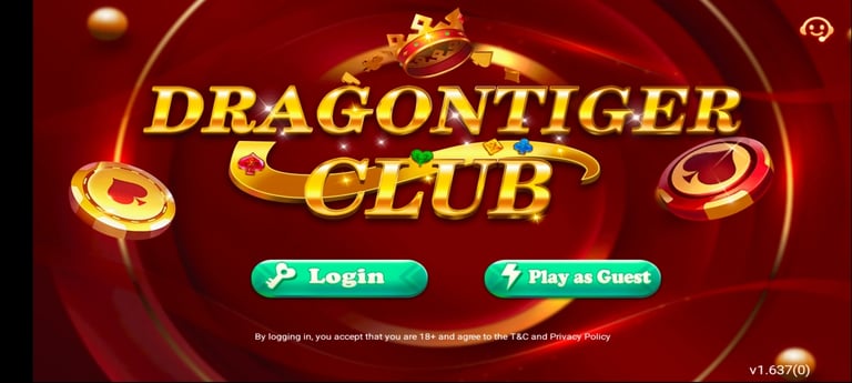 Dragon Tiger Login Screen